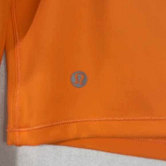Lululemon Long Sleeve Cropped Top Size M/L Large Orange EUC - Picture 3 of 7